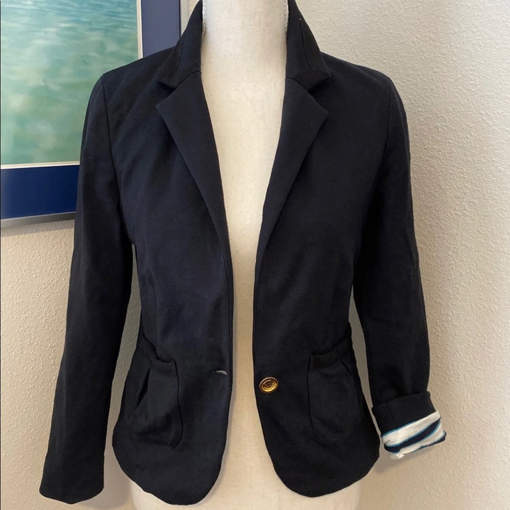 Juicy Couture One Button Blazer Navy